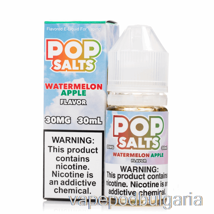Vape 10000 Дръпки диня ябълка - поп соли - 30ml 30mg